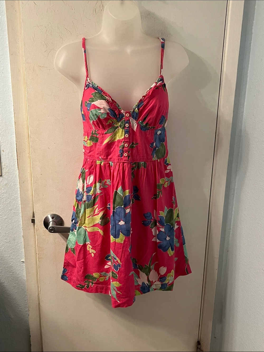 Hollister Pink Floral Juniors Dress Size M